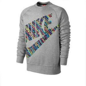 Vintage Nike Men's Explode Filled Graphic Crew AUTHENTIC Grey 628686-063 Size L